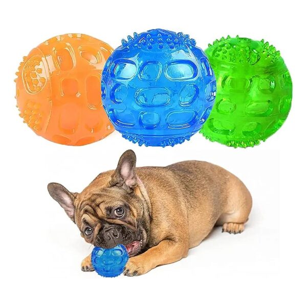 Medium Large Dog Chew Toy Ball Squeaky Pet Interactive Toy for Fun Play and Training