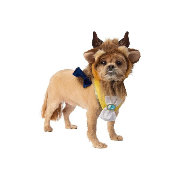 Medium Large Pet Costume Set for Dogs with Disney's Beauty and the Beast Theme