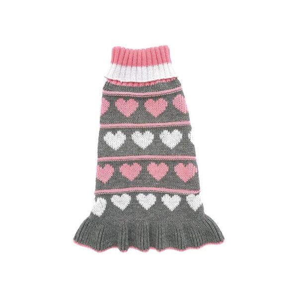 Medium Size Dog Sweater Dresses with Cozy Knitwear and Turtleneck Style