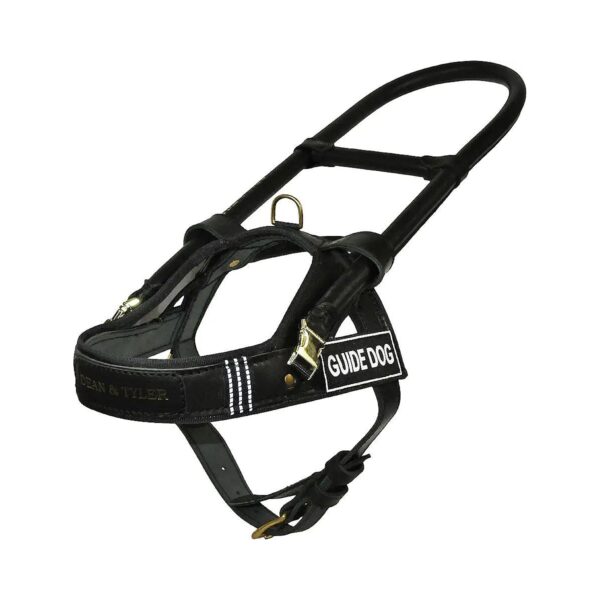 Medium Size Leather Dog Harness with Chest Strap Length 5-Inch