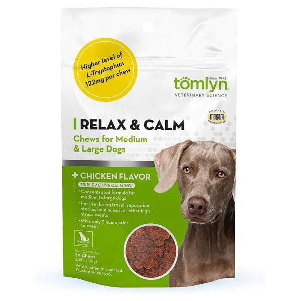 Medium and Large Dog Calming Chews for Stressful Situations and New Environments