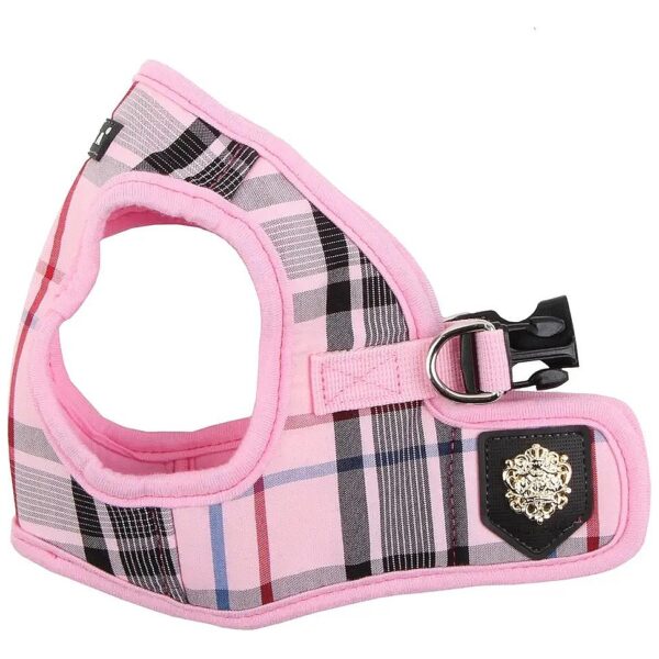 Medium to Large Pink Checkered Dog Harness with X-Large Size Options