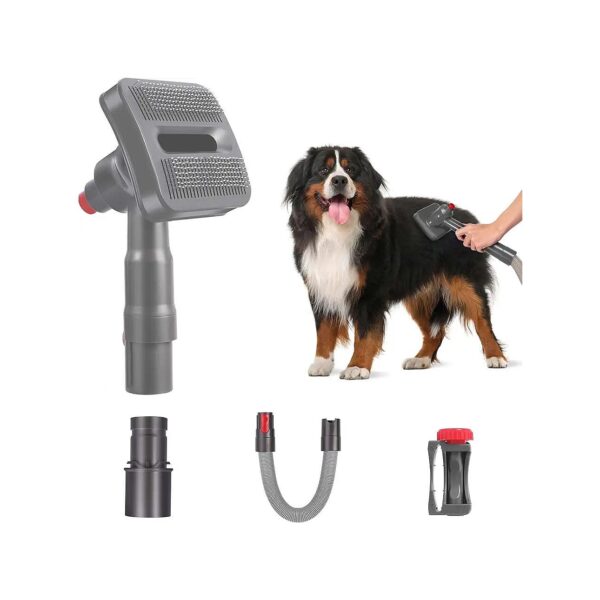 Medium-Long Hair Dog Grooming Tool Kit with Vacuum Attachment