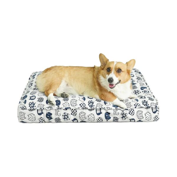 Memory Foam Pet Bed for Large Dogs with Natural Fabric Cover for Comfort