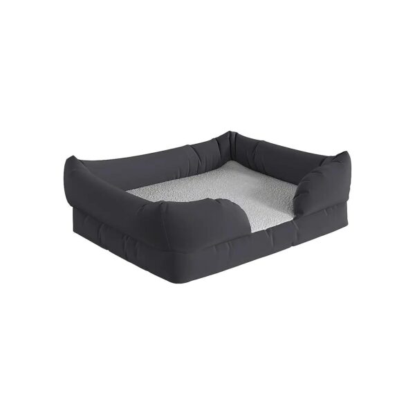 Memory Foam Pet Bed with Soft Polyester Bolster for Small Dogs Up to 12 LBS