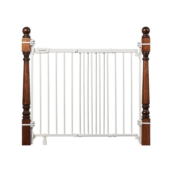 Metal Banister and Stair Safety Gate, 5 ft Tall, Wall or Banister Installation Options