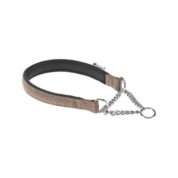 Metal Brown Buckle Dog Collar with Unique Pattern for Pets