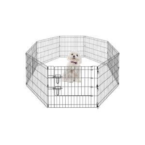 Metal Dog Exercise Pen for Small to Medium Animals with Anti-Rust Coating