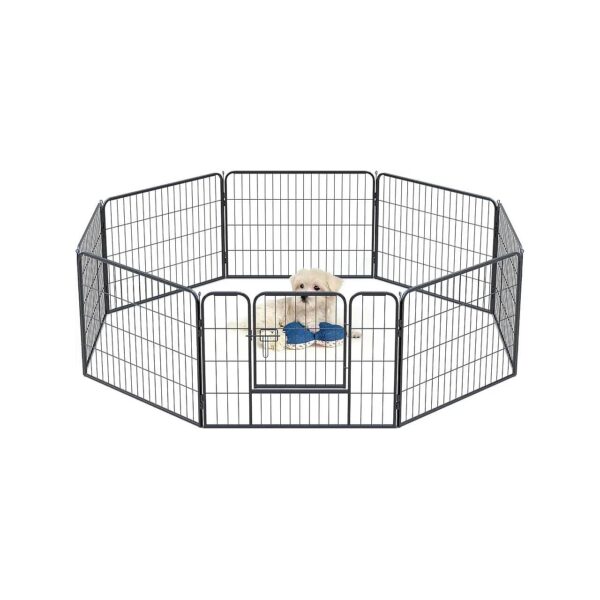 Metal Dog Playpen for Small Medium Dogs Outdoor Indoor Portable Exercise Pen