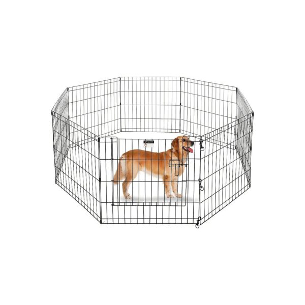 Metal Pet Exercise Enclosure for Puppies, Small Dogs, and Cats