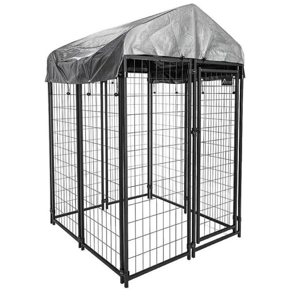 Metal Pet Kennel for Dogs, Cats, and More, Heavy-Duty and Waterproof