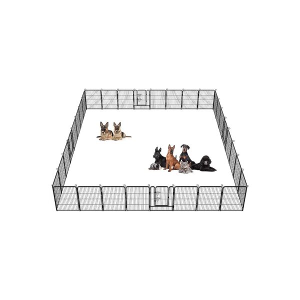 Metal Pet Playpen for Large Medium Small Dogs Outdoor Exercise Pen with Doors