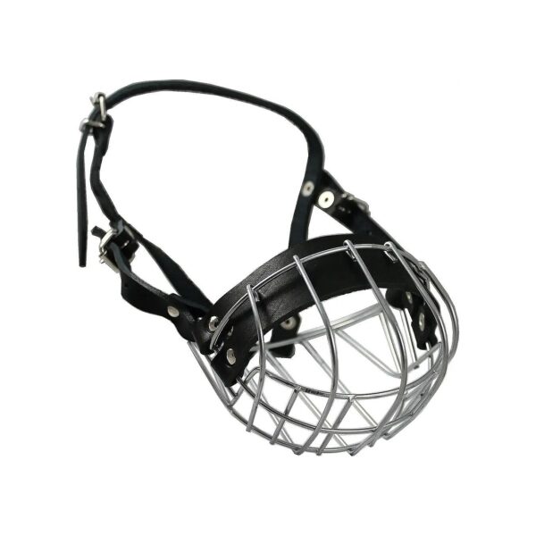 Metal Wire Basket Dog Muzzle for Boxer Bulldog Male 14 Inch Snout Size