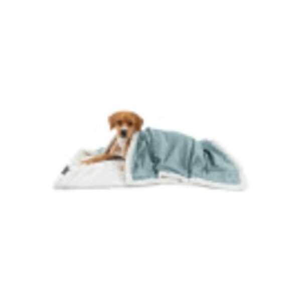 Microfiber Faux Fur Pet Throw Blanket in Tide Pool Color for Medium and Large Pets