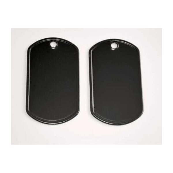 Military Grade Stainless Steel Dog Tags 25 Pack Blank Black Label Tags