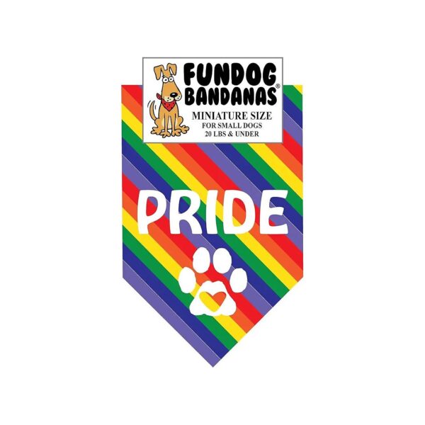 Miniature Dog Apparel - Pride Bandana for Small Breeds Less Than 20 lbs