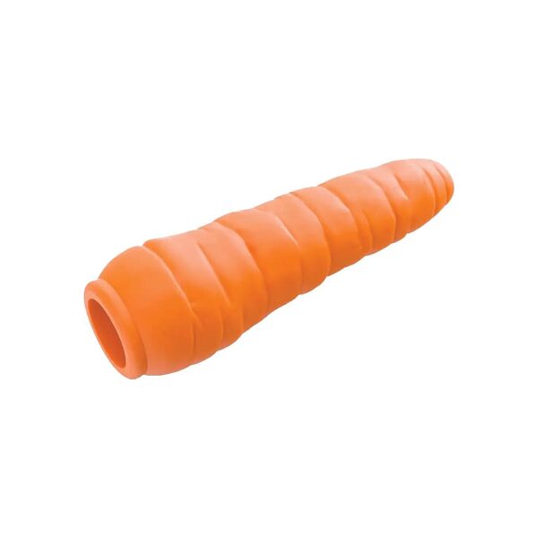 Mint Scented Interactive Dog Chew Toy with Treat Dispensing Orange Carrot Shape