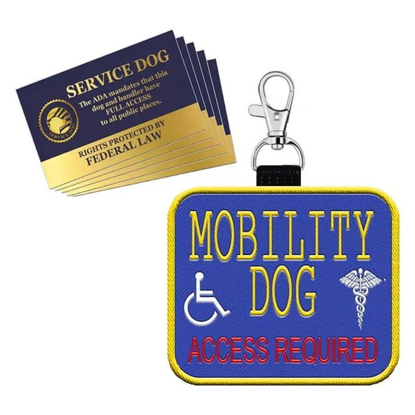 Mobility Dog Identification Patch Tag with Clip-On Design and Accessories