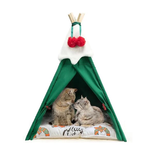 Modern and Cozy Pet Teepee for Small Dogs and Cats with Washable Canopy