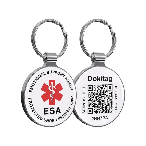 Modifiable Free Pet Online Profile with Multiple Emergency Contact ESA Dog Tag