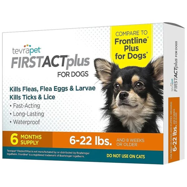 Month-Long Flea Treatment for Small Dogs 5-22lbs, Waterproof and Efficacious