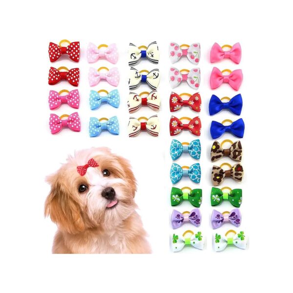 Multi-Colored Cute Dog Hair Accessories for Small Dogs