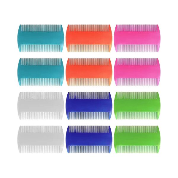 Multi-Colored Flea Comb Set for Dogs and Cats with Double-Side Design