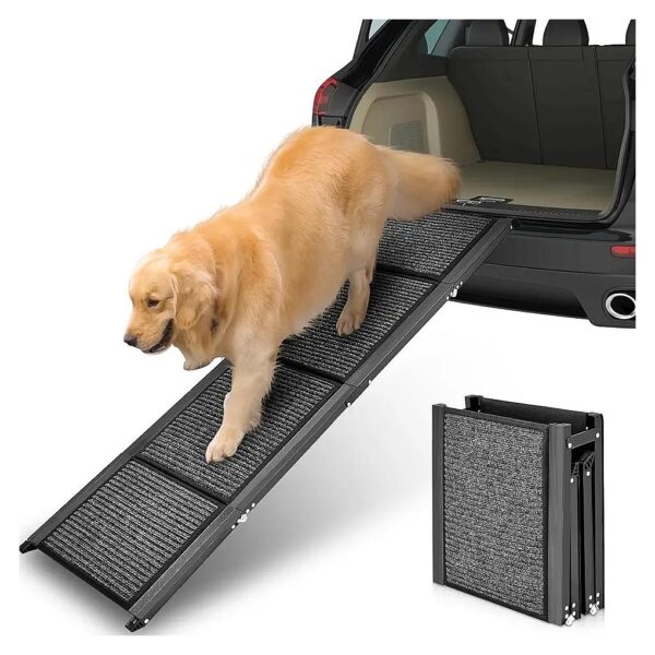 Multi-Functional Car Dog Ramp for Large Medium and Small Dogs with Foldable Design