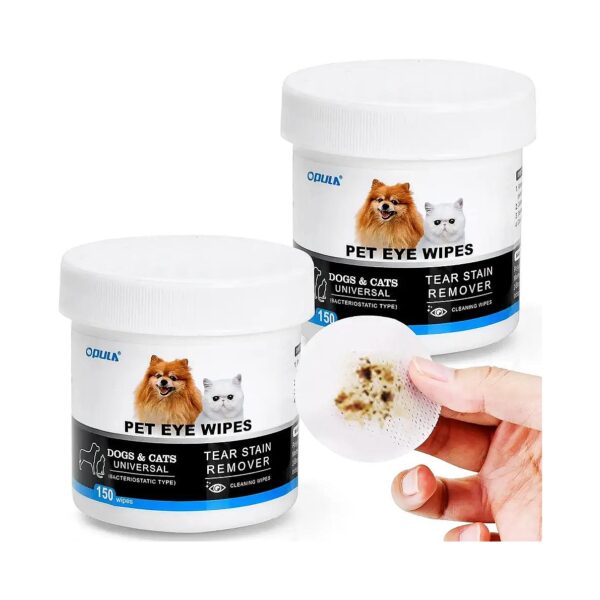 Multi-Purpose Pet Eye Stain Wipes for Dogs, Cats, and Horses