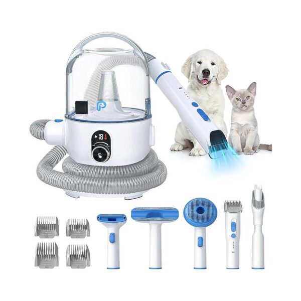 Multi-Purpose Pet Grooming Tool Kit with Electric Clippers, Brush, and Trimmer