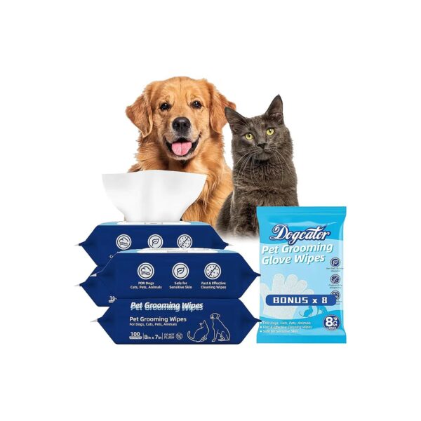 Multi-Purpose Pet Wipes for Cleaning and Deodorizing, Gentle on Skin and Coat, 400 Count