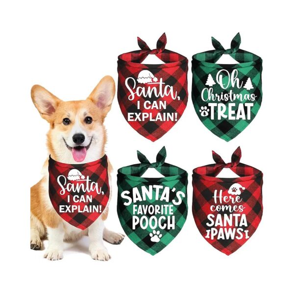 Multi-Sized Christmas Dog Bandanas for Small to Large Breed Pets