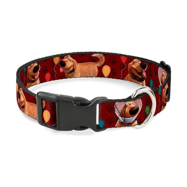 Multicolor Plastic Clip Collar with Buckle Closure Large Dog Neck Size