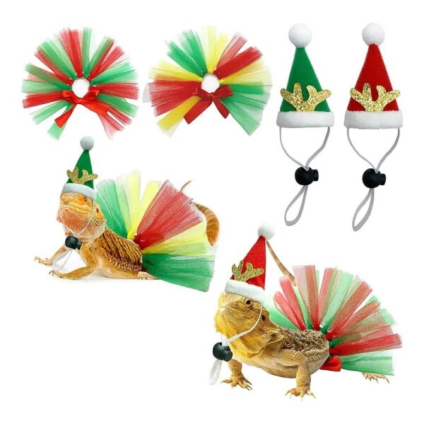 Multifunctional Christmas Bearded Dragon Costume for Hamsters and Small Breeds