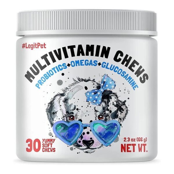 Multivitamin Chews for Dogs - 100% Natural Ingredients for Overall Health and Well-being