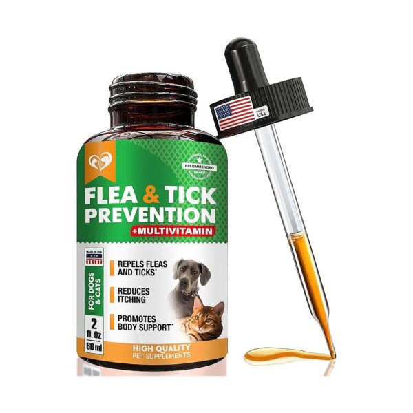 Multivitamin Flea and Tick Prevention for Dogs - Natural Flea Control and Body Support