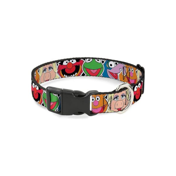 Muppets Face Poly Dog Collar with Thick Plastic Clip Closure