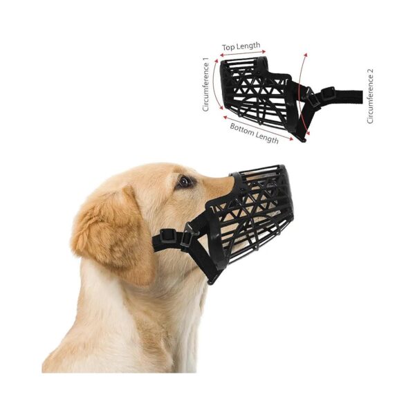 Muzzle for Medium Sized Dogs Prevents Barking, Biting, and Chewing