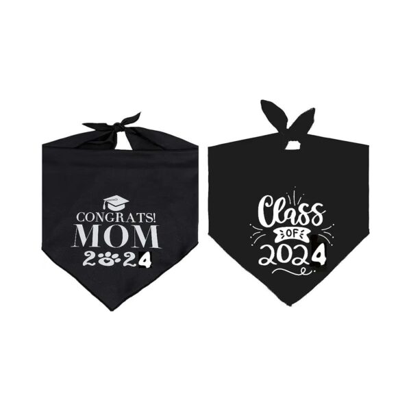 My Mom Graduated Dog Bandana 2 Pack for Small Medium Large Dogs