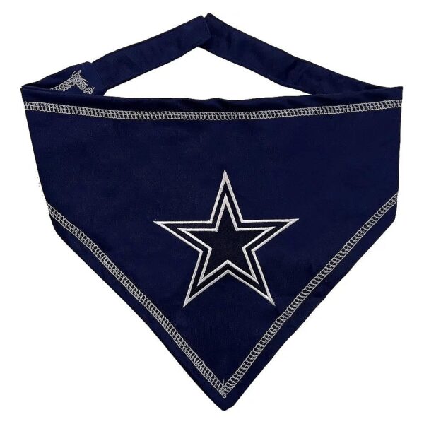 NFL Dallas Cowboys Dog Bandana with Adjustable Tie Band for Small to Medium Size Pets