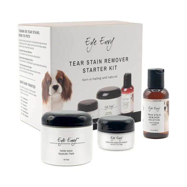 Natural 2-Step Tear Stain Remover Kit for Dogs with 30-45 Days Supply