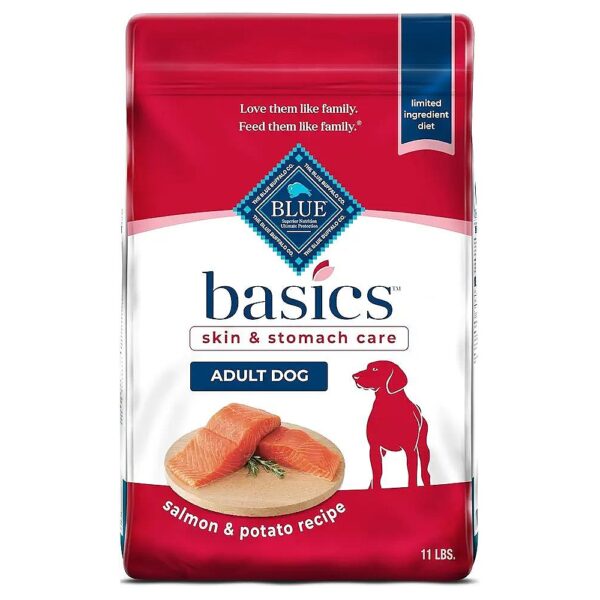 Natural Adult Dog Food Recipe with Salmon and Potato for Skin and Stomach Relief