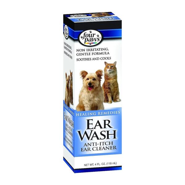 Natural Anti-Itch Ear Wash for Dogs with Allergies - 4 Oz Bottle