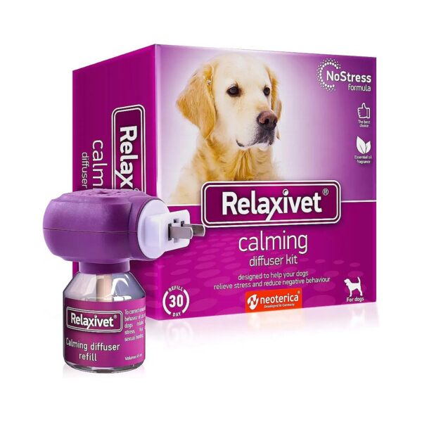 Natural Anxiety Relief for Dogs, Calming Diffuser Kit for Reducing Stress and Aggression