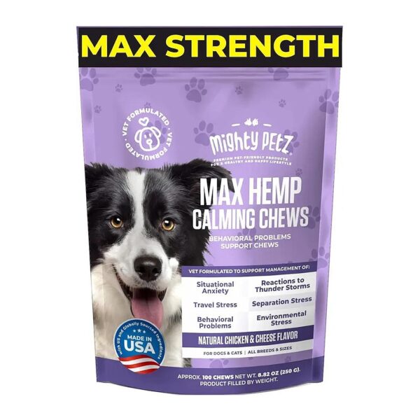 Natural Anxiety Relief for Dogs with Melatonin and Hemp Oil in Easy-to-Administer Chews