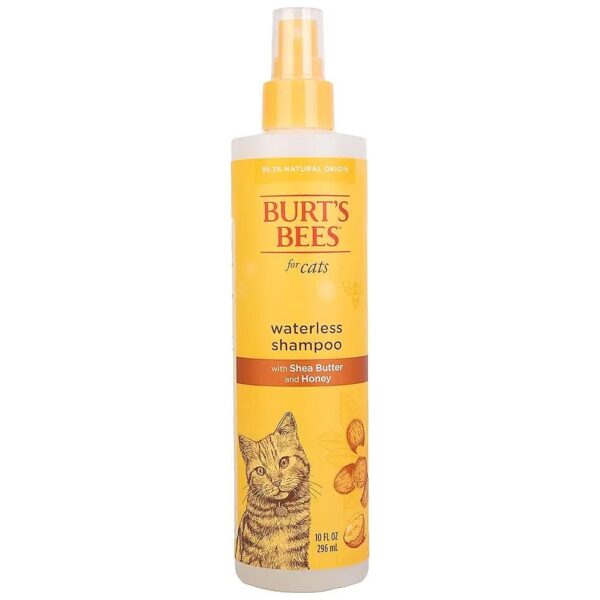 Natural Cat Waterless Shampoo Spray with Shea Butter and Honey for Fresh Skin and Fur