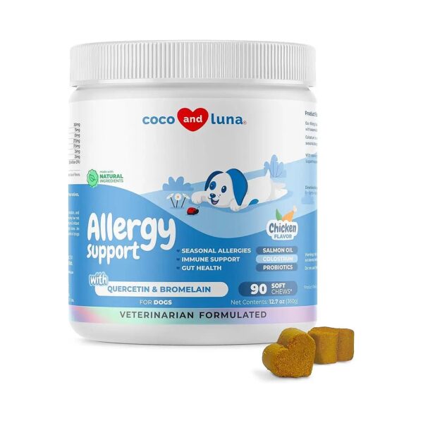 Natural Dog Allergy and Itch Relief Formula with Probiotics and Colostrum