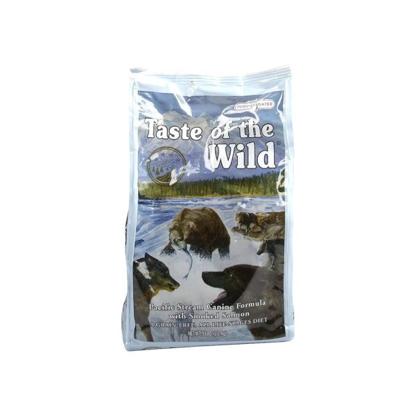 Natural Dog Food with Smoked Salmon and Fruits and Vegetables