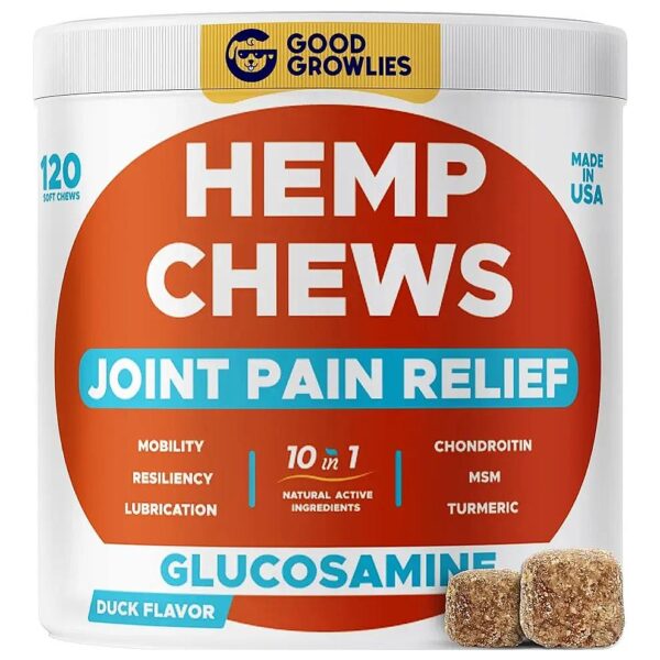 Natural Dog Joint Supplement with Bacon Flavor for Hip & Joint Relief