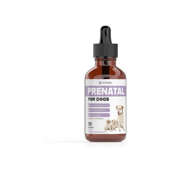 Natural Dog Prenatal Vitamins for Healthy Puppy Growth and Development, 30 Servings